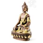 Shakyamuni Buddha réz szobor, arany-bronz - 21cm