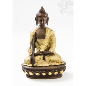 Gyógyító Buddha réz szobor, arany-bronz- 20 cm
