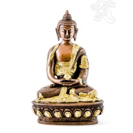 Amitabha Buddha réz szobor, arany-bronz - 21cm