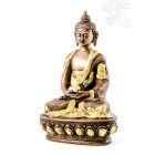 Amitabha Buddha réz szobor, arany-bronz - 21cm