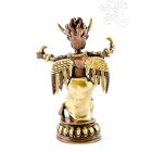 Garuda réz szobor, arany-bronz - 21 cm