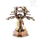 Buddha a bódhi fa alatt szobor réz, arany-bronz - 24 cm