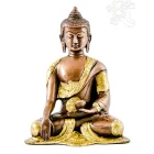 Shakyamuni Buddha réz szobor, alj nélkül - arany-bronz - 20 cm