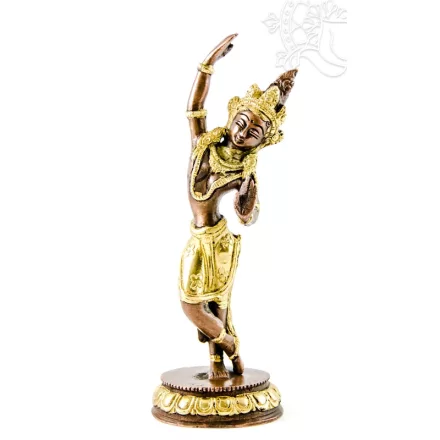 Táncoló Tara réz szobor, arany és bronz - 22 cm