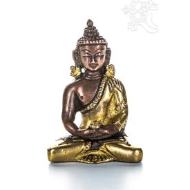 Amitabha Buddha réz szobor, alj nélkül, arany-bronz- 8 cm