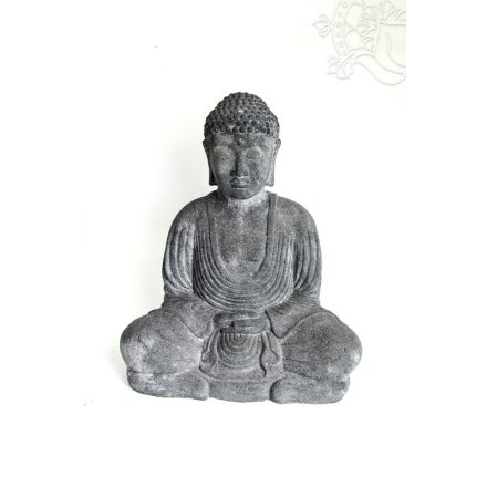 Amitabha Buddha láva kő szobor - 43 cm