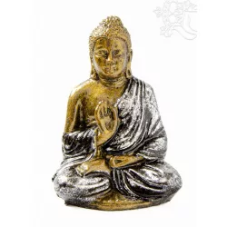 Áldó Buddha színes rezin szobor - 11 cm
