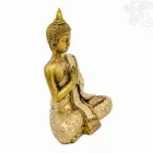 Imádkozó Buddha színes rezin szobor - 20 cm