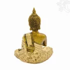 Imádkozó Buddha színes rezin szobor - 20 cm