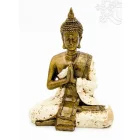 Imádkozó Buddha színes rezin szobor - 20 cm