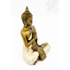 Imádkozó Buddha színes rezin szobor - 20 cm