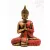 Imádkozó Buddha színes rezin szobor - 20 cm
