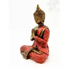 Imádkozó Buddha színes rezin szobor - 20 cm