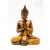 Imádkozó Buddha színes rezin szobor - 20 cm