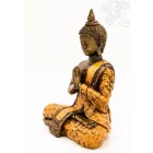 Imádkozó Buddha színes rezin szobor - 20 cm