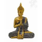 Imádkozó Buddha színes rezin szobor - 20 cm