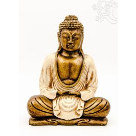 Amitabha Buddha színes rezin szobor - 21 cm