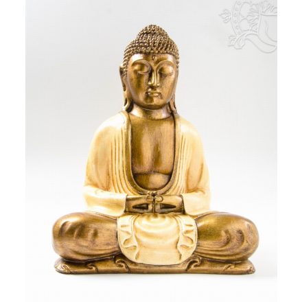 Amitabha Buddha színes rezin szobor - 31 cm