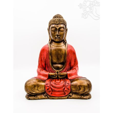 Amitabha Buddha színes rezin szobor - 31 cm