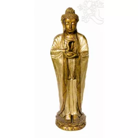 Álló Buddha színes rezin szobor - 70 cm