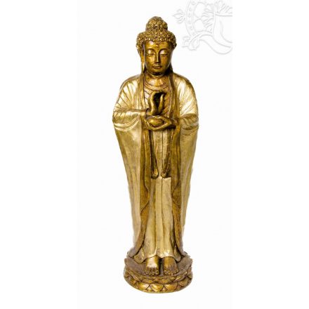 Álló Buddha színes rezin szobor - 70 cm