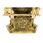 Gyógyító Buddha különleges réz szobor, matt sárga