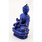 Gyógyító Buddha szobor rezin kék színű - 9 cm