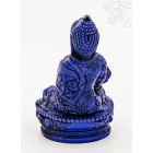 Gyógyító Buddha szobor rezin kék színű - 9 cm