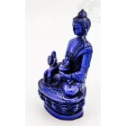 Gyógyító Buddha szobor rezin kék színű - 11 cm