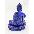 Gyógyító Buddha szobor rezin kék színű - 13,5 cm