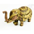 Elefánt réz szobor, arany-bronz- 8 cm