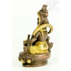 Zambala réz szobor, arany-bronz - 10,5 cm