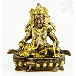 Zambala réz szobor, arany-bronz - 14cm