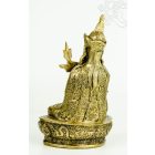 Guru Rinpoche réz szobor, matt sárga - 22 cm