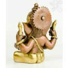 Ganesha réz szobor, arany-bronz - 14 cm