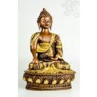 Shakyamuni Buddha réz szobor, arany-bronz - 30cm