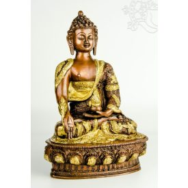 Gyógyító Buddha réz szobor, arany-bronz - 30cm