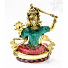 Manjushri réz szobor, kővel berakott - 21cm