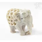 Elefánt márvány szobor - 7 cm