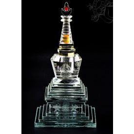 Vésett üveg sztúpa