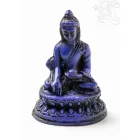 Gyógyító Buddha szobor rezin kék színű - 5,5 cm