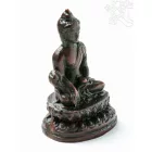 Gyógyító Buddha szobor rezin vörös színű - 5,5 cm