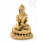 Buddha Shakyamuni csont színű rezin szobor - 5,5 cm