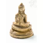 Áldó Buddha csont színű rezin szobor - 5,5 cm