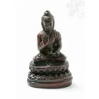 Áldó Buddha, vörös színű rezin szobor - 5,5 cm