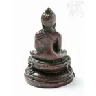 Áldó Buddha, vörös színű rezin szobor - 5,5 cm