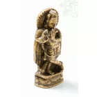 Krishna, csont színű, rezin szobor - 7,5 cm