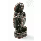 Krishna, vörös színű, rezin szobor - 7,5 cm