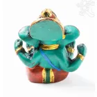Ganesha kézzel festett rezin szobor - 6 cm