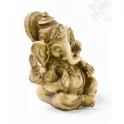 Ganesha, csont színű rezin szobor - 9 cm